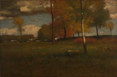 Nahe dem Dorf, Oktober von George Inness